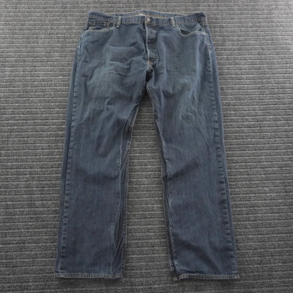 Levi's 501 Original Fit Jeans Mens 42x32 Blue Straight Leg Denim